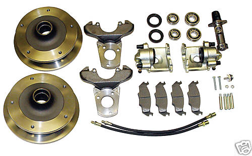 EMPI 22-2880 Front Disc Brake Kit, Link Pin, 5 lug, 5/205, 15" Rims to 65